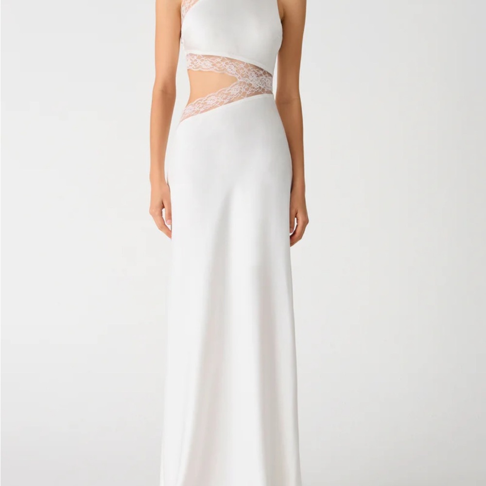 Jillian Satin and Lace Gown